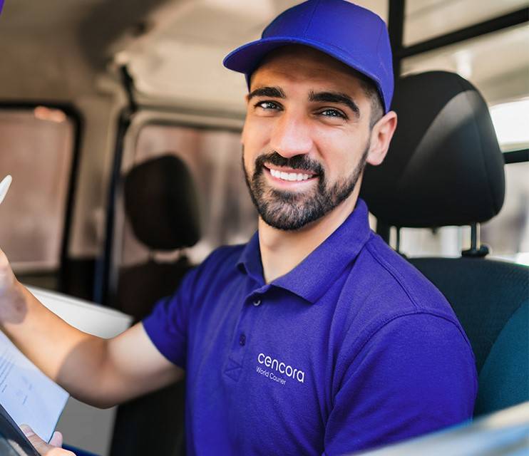 Delivery driver with checklist