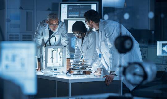 Scientists in laboratory