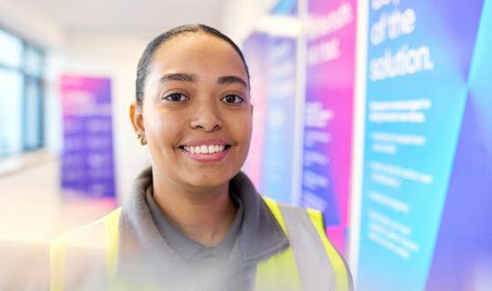 Women standing in front of Cencora core mission statements