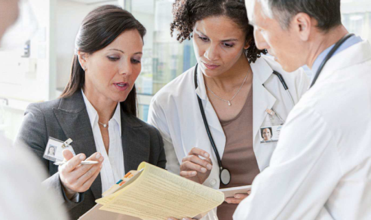 Group of doctors talking