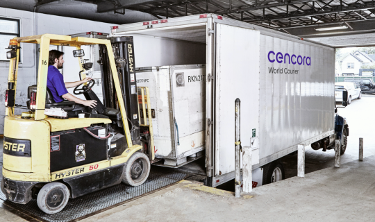 World Courier Cencora delivery truck