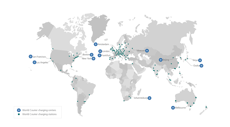 advanced therapy charging stations world courier 