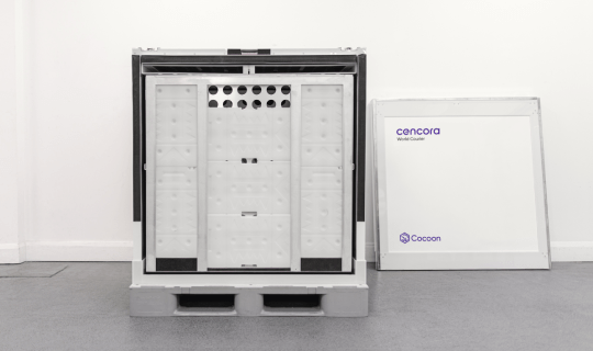 Cocoon provides secure volume cold storage shipping at a variety of temperature ranges, over great distances, and to remote locations 
